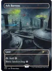 Magic: The Gathering Ash Barrens (Borderless) (Galaxy Foil) (469) Lightly Played Foil