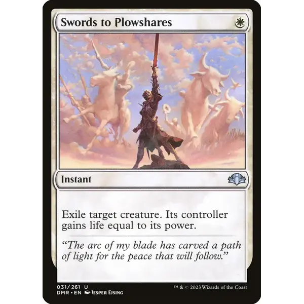 Magic: The Gathering Swords to Plowshares (031) Lightly Played Foil
