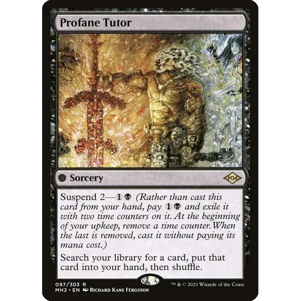 Magic: The Gathering Profane Tutor (097) Lightly Played Foil