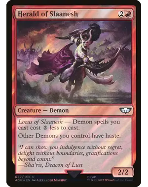Magic: The Gathering Herald of Slaanesh (Surge Foil) (077) Lightly Played Foil