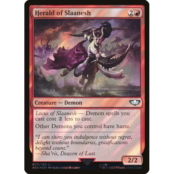 Magic: The Gathering Herald of Slaanesh (Surge Foil) (077) Lightly Played Foil