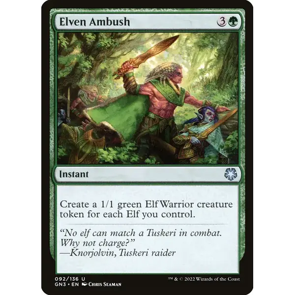 Magic: The Gathering Elven Ambush (092) Lightly Played