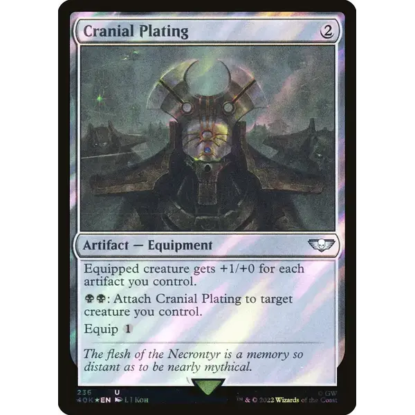 Magic: The Gathering Cranial Plating (Surge Foil) (236) Lightly Played Foil