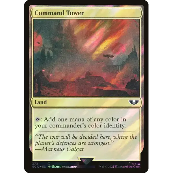Magic: The Gathering Command Tower (Surge Foil) (272) Lightly Played Foil