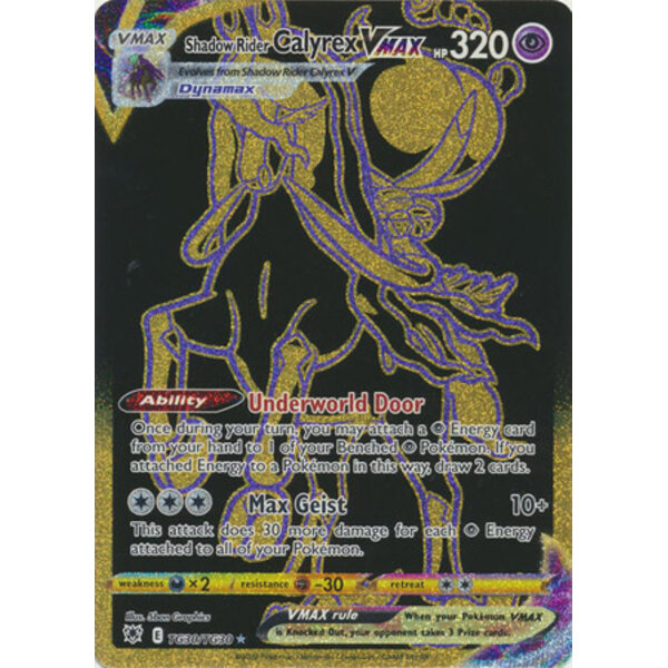 Pokemon Shadow Rider Calyrex VMAX (Secret) (TG30) Near Mint Holofoil
