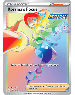 Pokemon Korrina's Focus (Secret) (174) Lightly Played Holofoil