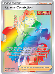 Pokemon Karen's Conviction (Secret) (216) Near Mint Holofoil