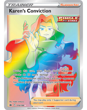 Pokemon Karen's Conviction (Secret) (216) Near Mint Holofoil
