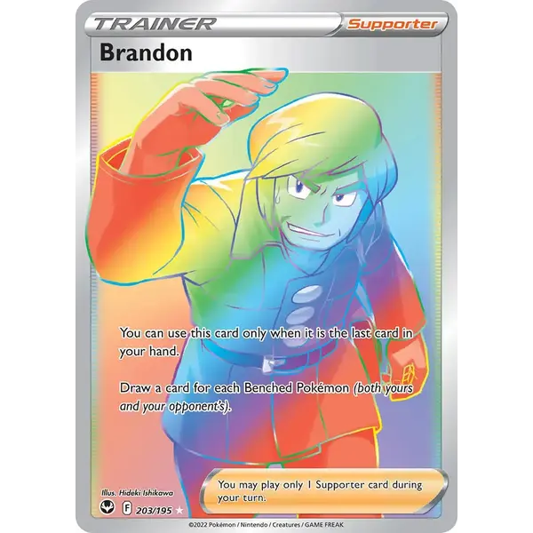 Pokemon Brandon (Secret) (203) Lightly Played Holofoil