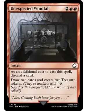 Magic: The Gathering Unexpected Windfall (193) Lightly Played