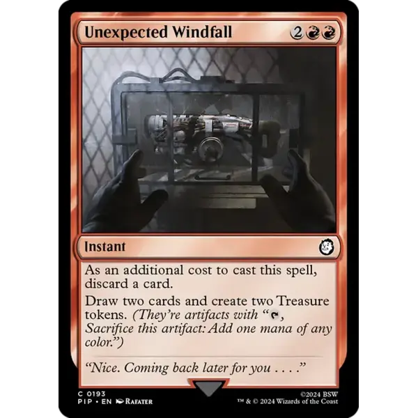 Magic: The Gathering Unexpected Windfall (193) Lightly Played