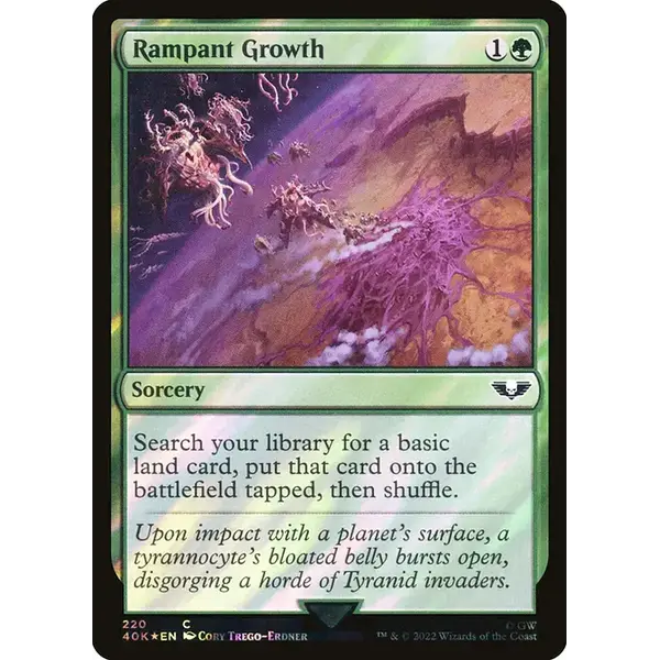 Magic: The Gathering Rampant Growth (Surge Foil) (220) Lightly Played Foil