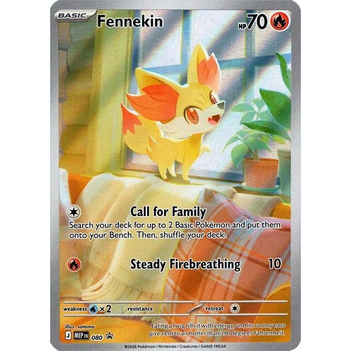 Pokemon Fennekin (080) Near Mint Holofoil