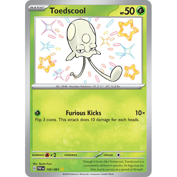 Pokemon Toedscool (105) Lightly Played Holofoil