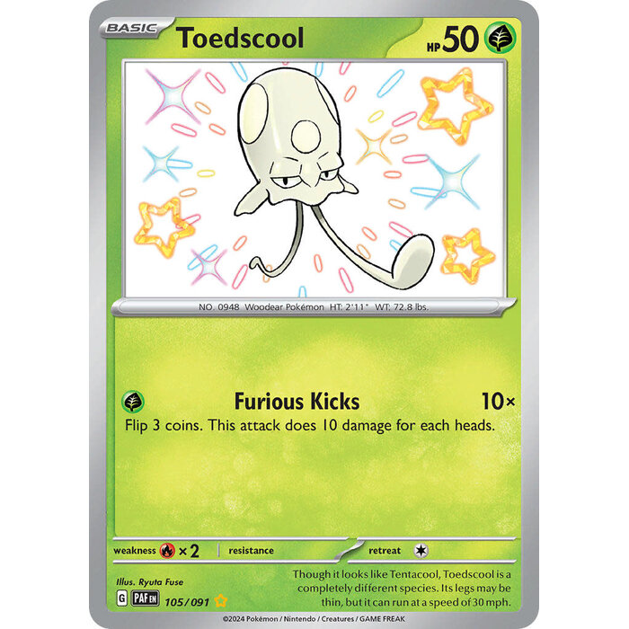 Pokemon Toedscool (105) Lightly Played Holofoil