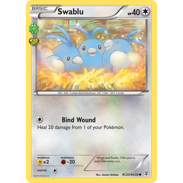 Pokemon Swablu (RC23) Lightly Played