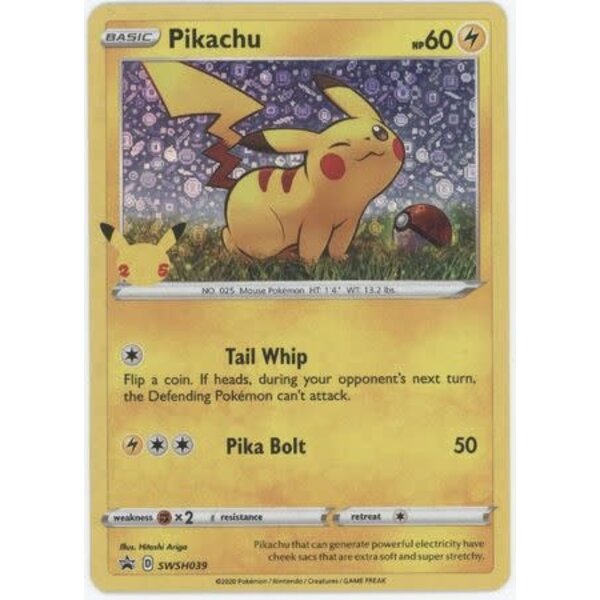 Pokemon Pikachu (General Mills Promo) (SWSH039) Lightly Played Holofoil