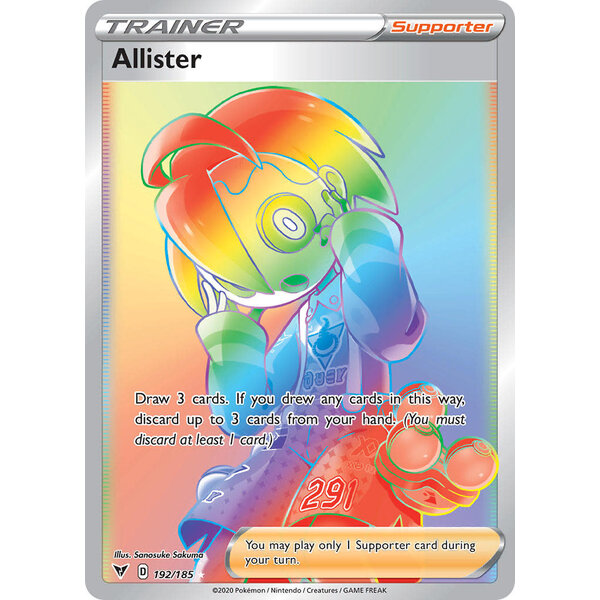 Pokemon Allister (Secret) (192) Lightly Played Holofoil