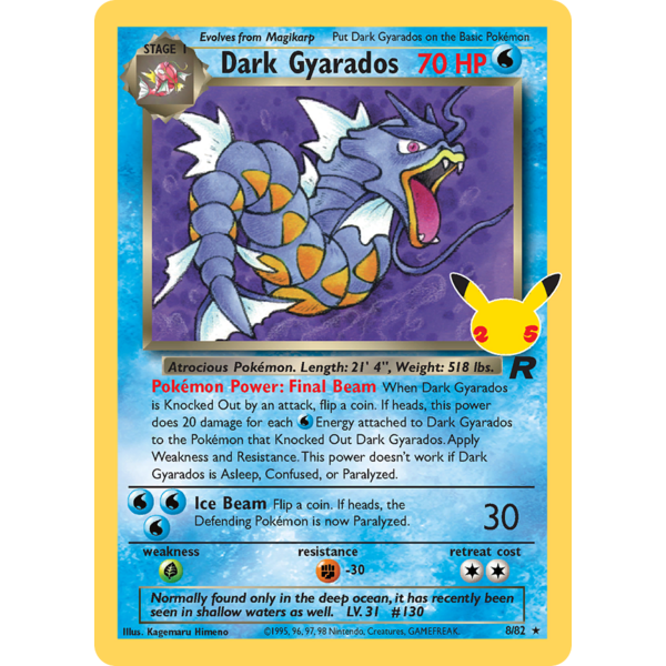 Pokemon Dark Gyarados (008) Lightly Played Holofoil
