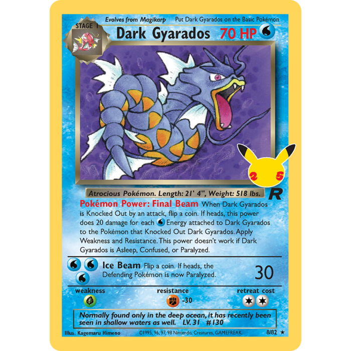 Pokemon Dark Gyarados (008) Lightly Played Holofoil