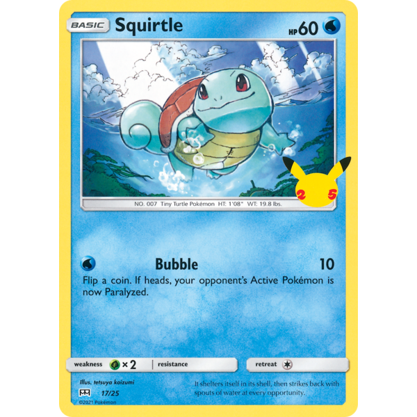 Bandai Squirtle (017) Lightly Played Holofoil