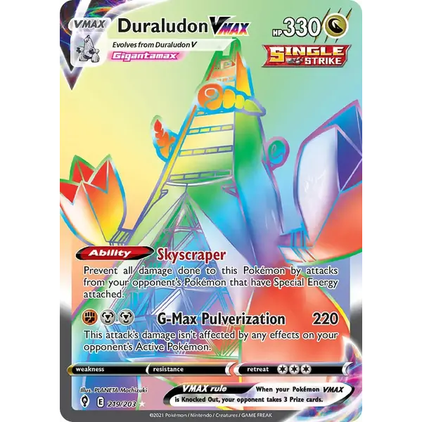 Pokemon Duraludon VMAX (Secret) (219) Lightly Played Holofoil
