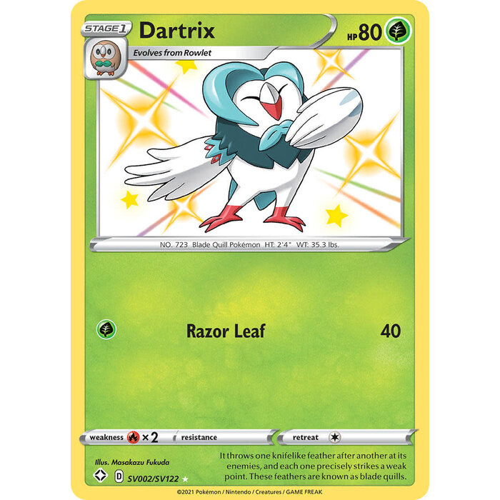 Pokemon Dartrix (SV002) Lightly Played Holofoil