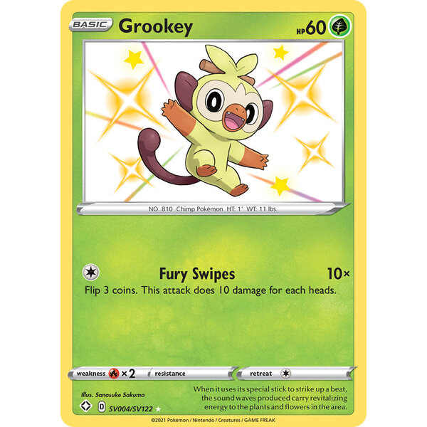 Pokemon Grookey (SV004) Lightly Played Holofoil