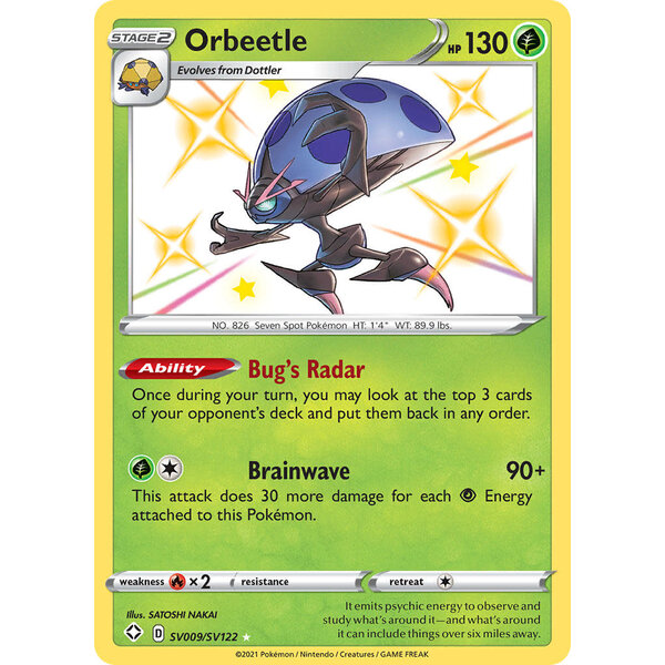 Pokemon Orbeetle (SV009) Lightly Played Holofoil