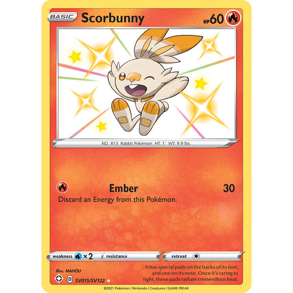 Pokemon Scorbunny (SV015) Lightly Played Holofoil