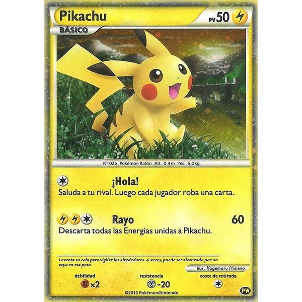 Pokemon Pikachu (Spanish) (PW4) Damaged Holofoil