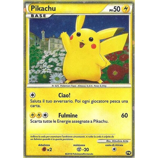 Pokemon Pikachu (Italian) (PW2) Damaged Holofoil