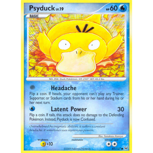 Pokemon Psyduck (087) Heavily Played Reverse Holofoil