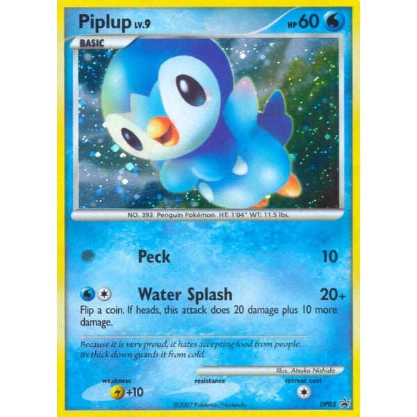 Pokemon Piplup (DP03) Damaged Holofoil