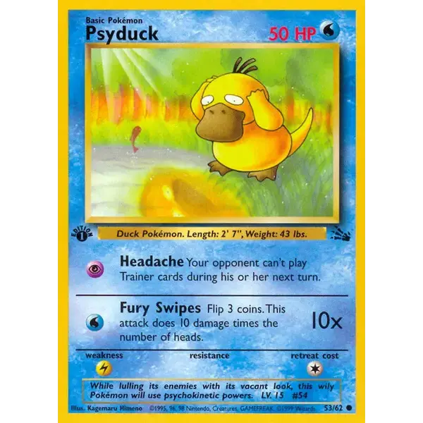 Pokemon Psyduck (053) 1st ED Lightly Played