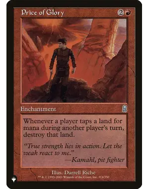 Magic: The Gathering Price of Glory (214) Lightly Played
