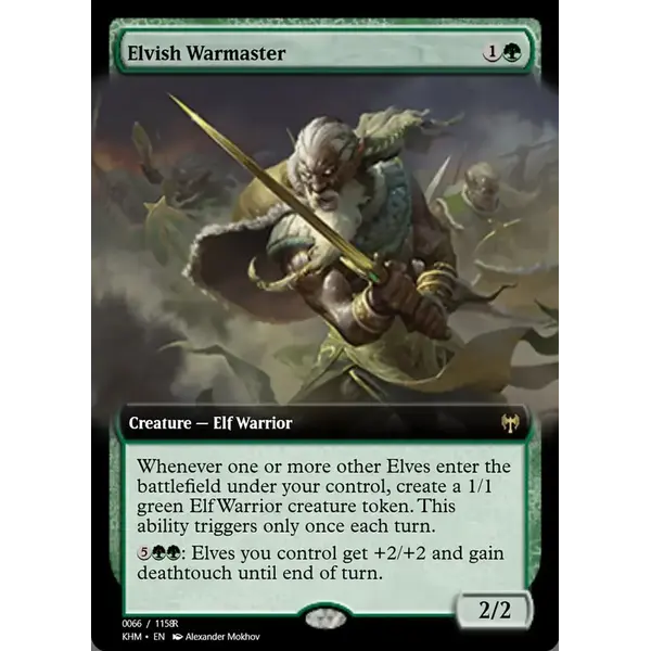 Magic: The Gathering Elvish Warmaster (Extended Art) (363) Lightly Played Foil