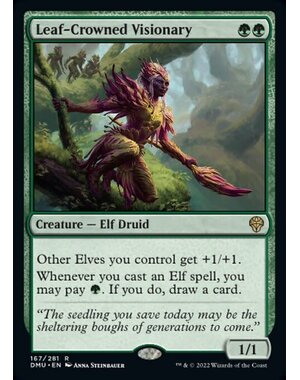 Magic: The Gathering Leaf-Crowned Visionary (167) Lightly Played Foil