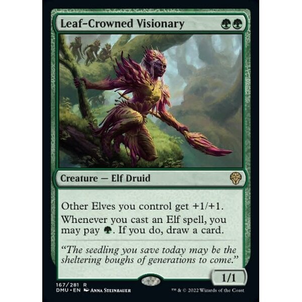 Magic: The Gathering Leaf-Crowned Visionary (167) Lightly Played Foil