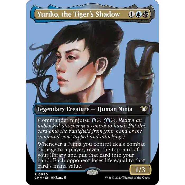 Magic: The Gathering Yuriko, the Tiger's Shadow (Borderless) (690) Lightly Played