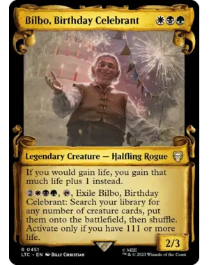 Magic: The Gathering Bilbo, Birthday Celebrant (Showcase) (451) Lightly Played Foil