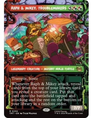 Magic: The Gathering Raph & Mikey, Troublemakers (Showcase) (250) Lightly Played