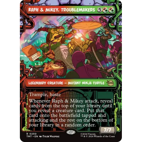 Magic: The Gathering Raph & Mikey, Troublemakers (Showcase) (250) Lightly Played