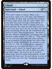 Magic: The Gathering Island (Full-Text Lands) (255) Lightly Played