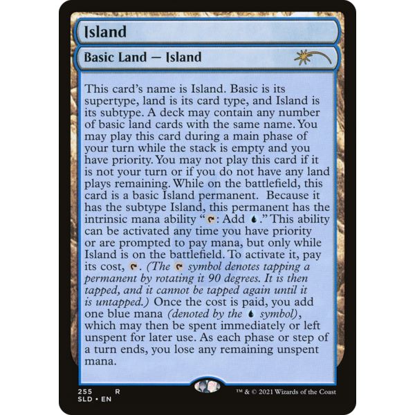 Magic: The Gathering Island (Full-Text Lands) (255) Lightly Played