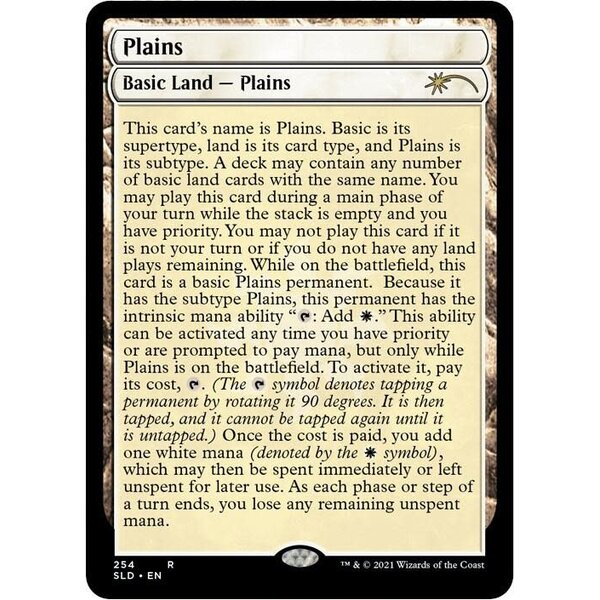 Magic: The Gathering Plains (Full-Text Lands) (254) Lightly Played