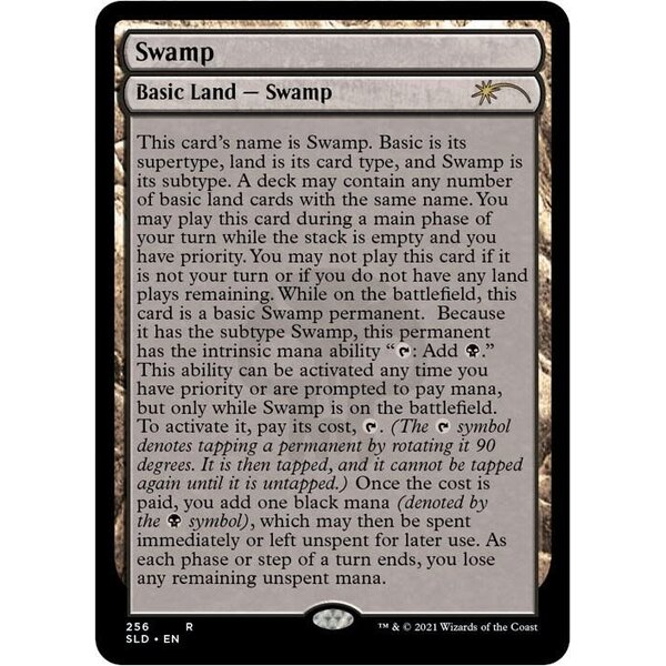 Magic: The Gathering Swamp (Full-Text Lands) (256) Lightly Played Foil