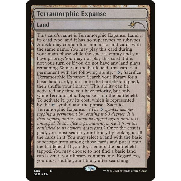 Magic: The Gathering Terramorphic Expanse (Full-Text Lands) (585) Lightly Played Foil
