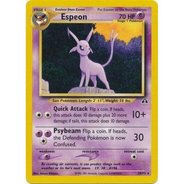Pokemon Espeon (020) UNL Heavily Played