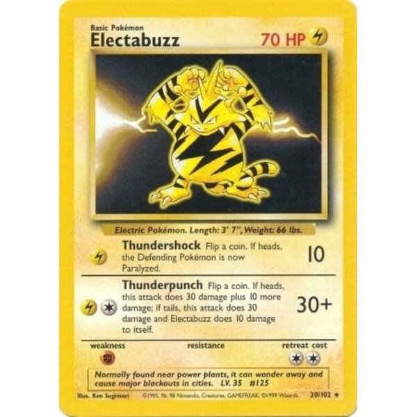 Pokemon Electabuzz (020) Moderately Played